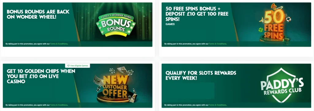 Paddy Power bonuses