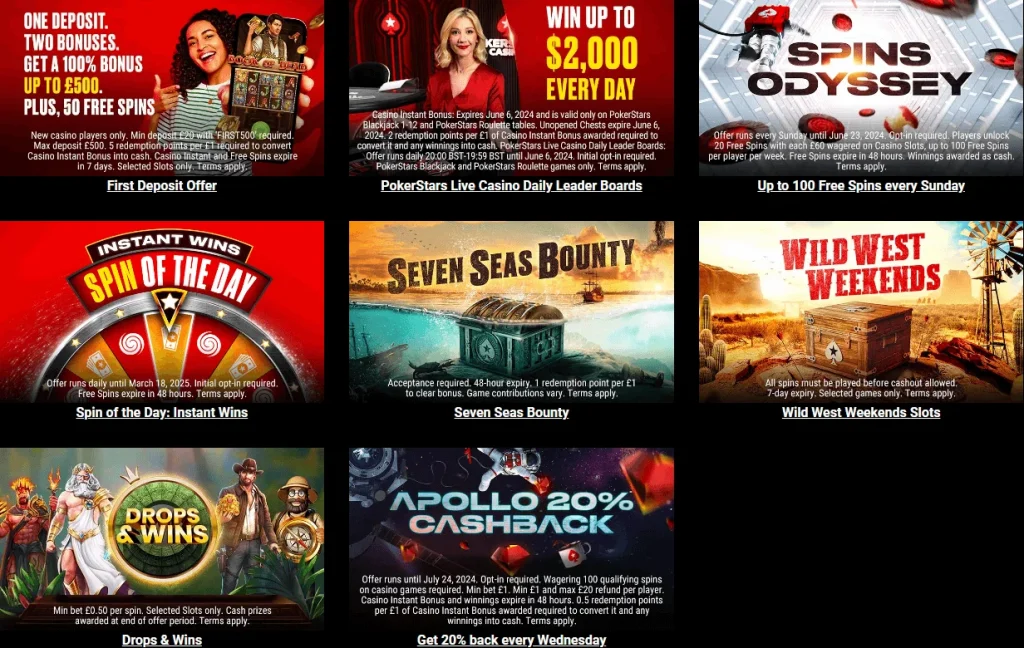 Pokerstars Casino Bonuses